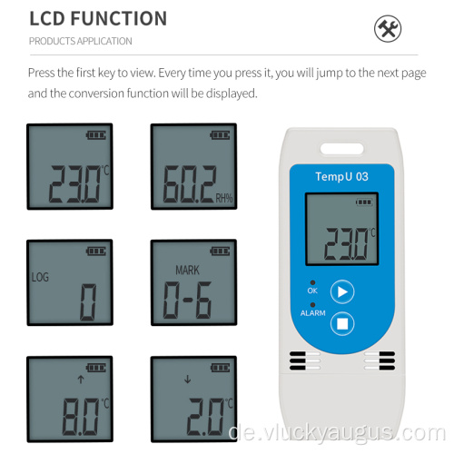 Einzelverwendungs ​​-USB -Temperaturdatenlogger